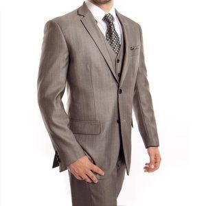Tazio men's 3 piece executive suit comes in standard length